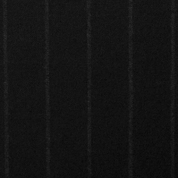 Black Big Chalk Striped Flannel Pants