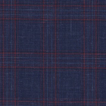 Blue 25026 - Wool Silk Linen Suit