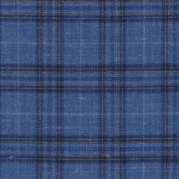 Blue 25028 - Wool Silk Linen Suit