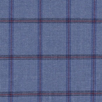 Blue 25048 - Wool Silk Linen Suit