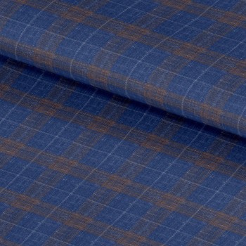 Blue 25052 - Wool Silk Linen Suit