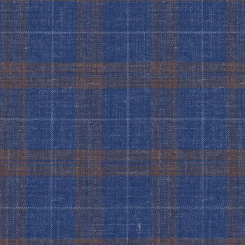 Blue 25052 - Wool Silk Linen Suit