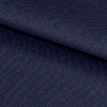 Blue 25055 - Wool Silk Linen Suit