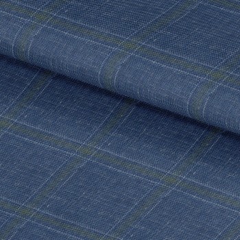 Blue 25086 - Wool Silk Linen Pants