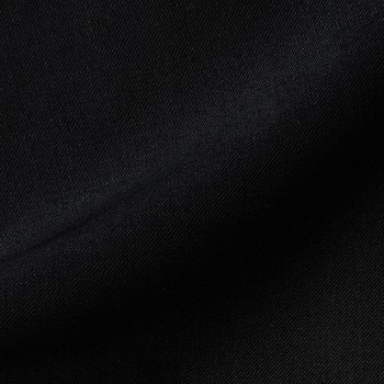 VERY DARK NAVY BLUE (MOSTLY BLACK) TWILL WOOL BLEND