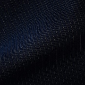 DARK NAVY PINSTRIPE THIN WOOL BLEND