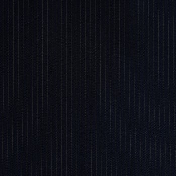 DARK NAVY PINSTRIPE THIN WOOL BLEND