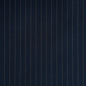 NAVY PINSTRIPE WOOL BLEND