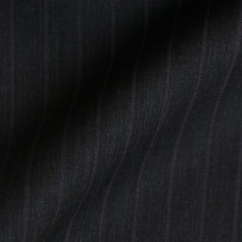 DARK GREY & PURPLE STRIPE WOOL BLEND