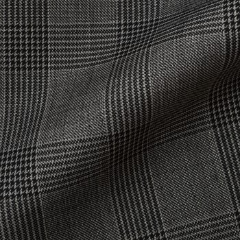 DARK GREY GLEN CHECK WOOL BLEND