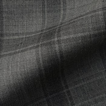 GRAY TARTAN WOOL BLEND