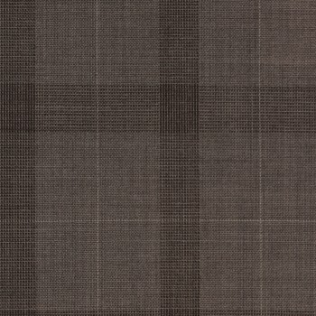 DARK BROWN WINDOWPANE PLAID WOOL BLEND