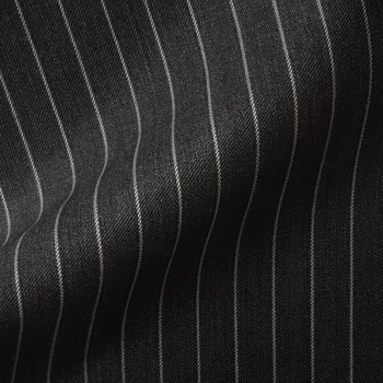 DARK GREY CHALK STRIPE WOOL BLEND
