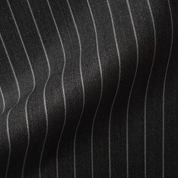 DARK GREY CHALK STRIPE WOOL BLEND