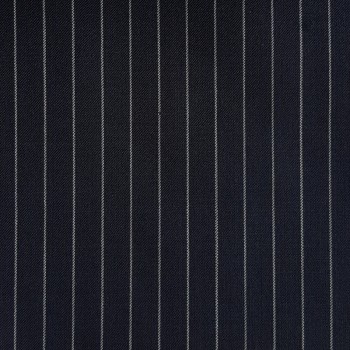 DARK NAVY CHALK STRIPE WOOL BLEND