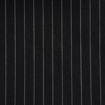 BLACK CHALK STRIPE WOOL BLEND