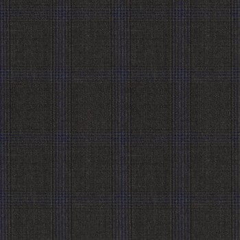 Dark Grey Navy Blue Checked Pants