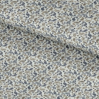 Cream PRT2367 - 100% cotton printed shirts