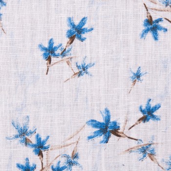 Premium Blue Flower Linen Shirts