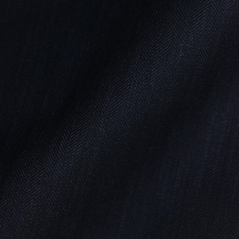 DARK NAVY HERRINGBONE WOOL BLEND