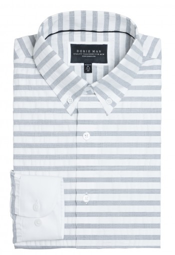 GRAY HORIZONTAL STRIPE SHIRT