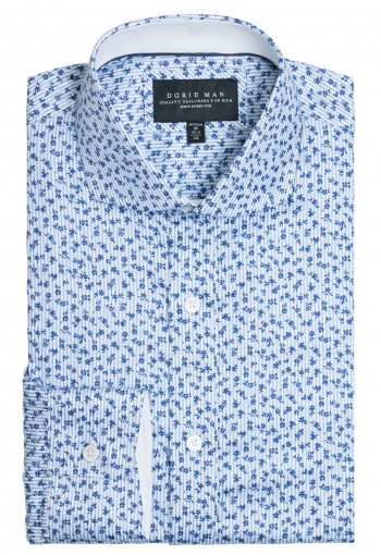 WHITE & BLUE FLORAL SHIRT 