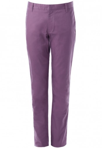 กางเกงสีม่วงมังคุดขากระบอกเล็ก