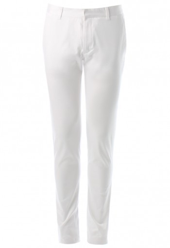 กางเกงสีขาวทรงกระบอกเล็ก