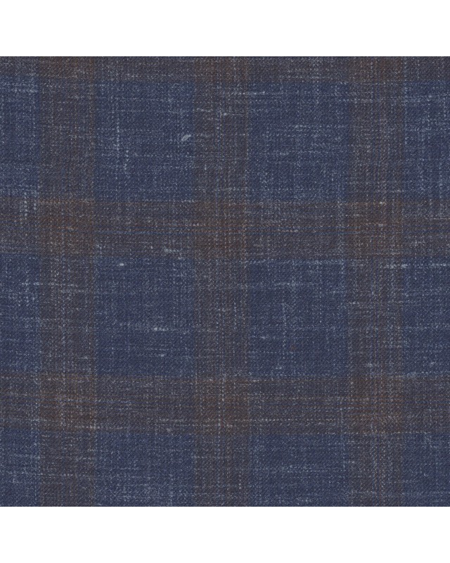 Blue 103010 - Wool Silk Linen Stretch Suit
