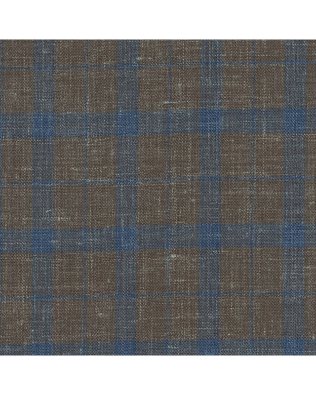 Brown 103014 - Wool Silk Linen Stretch Suit