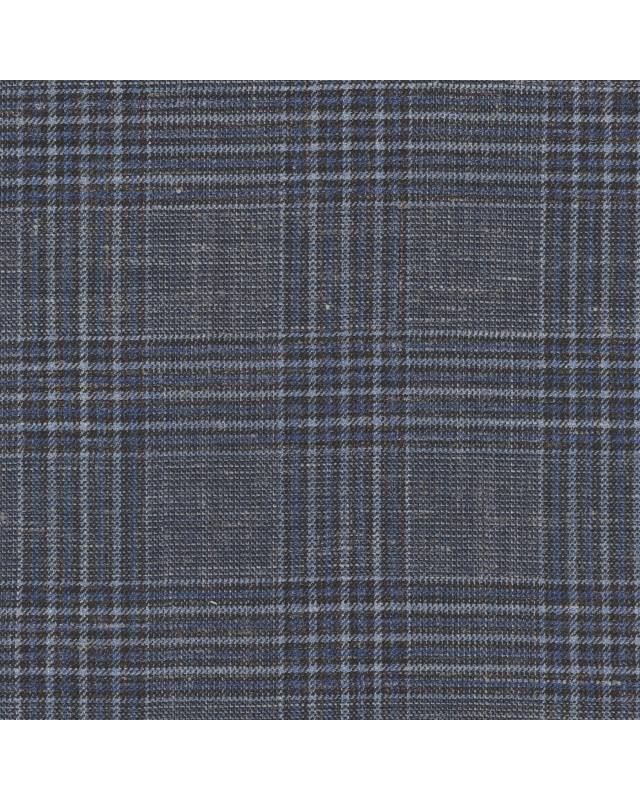 Blue 103020 - Wool Silk Linen Stretch Suit