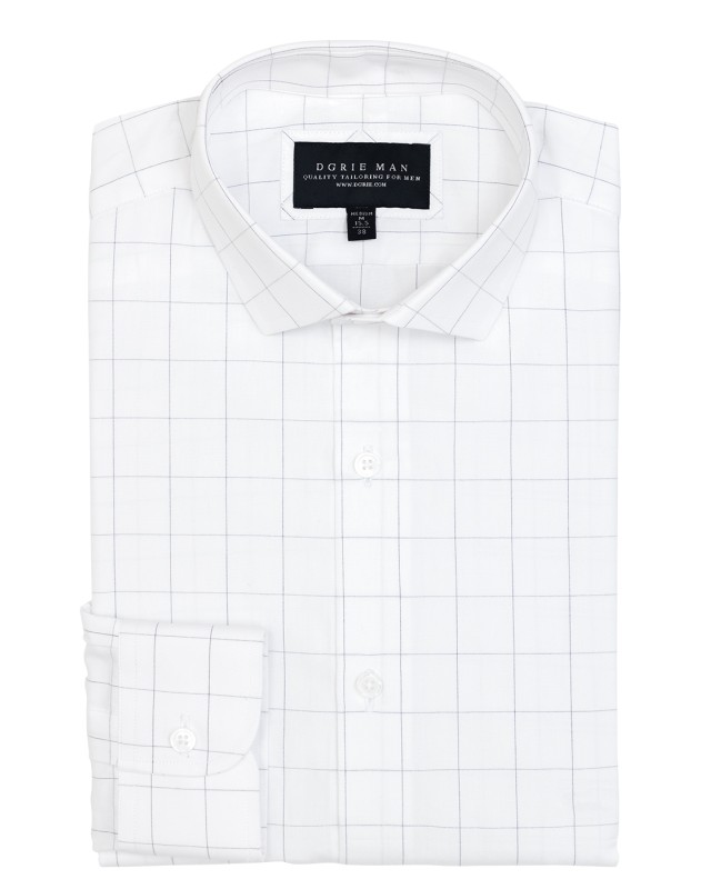 WHITE WINDOWPANE SHIRT