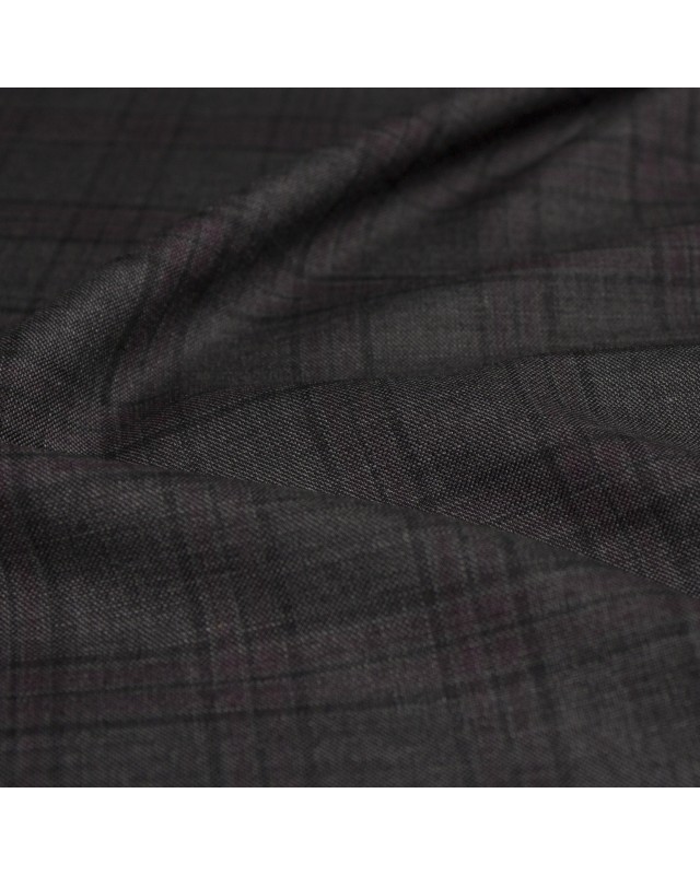 Grey Check Dark Red Suit