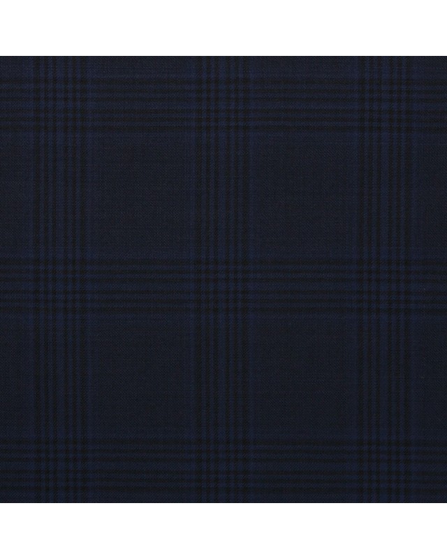 Navy Blue Big Checked Windows Suit