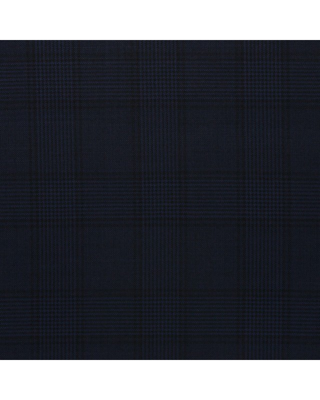 Navy Blue Glen Checked Suit