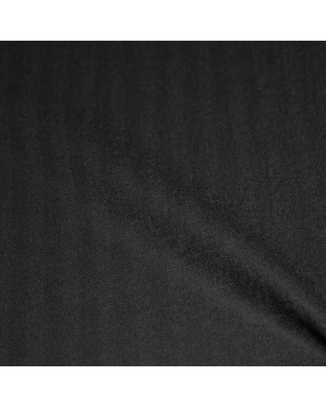 Black Herringbone Flannel Pants