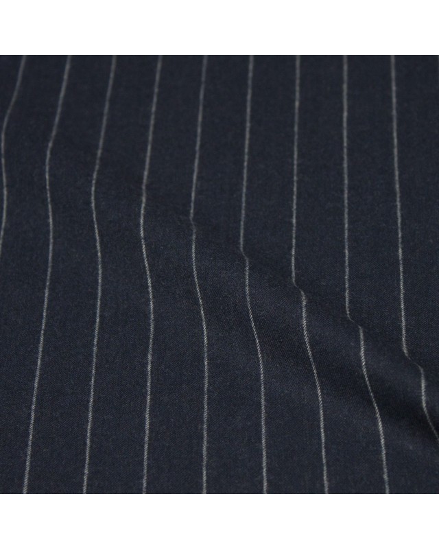 Navy Blue Chalk Striped Flannel Pants