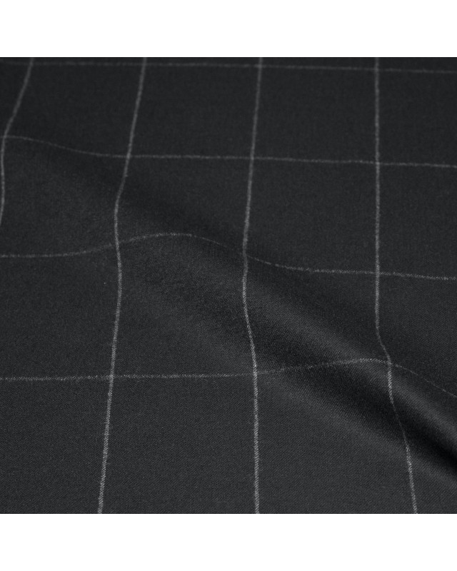 Black Big Windows Flannel Pants