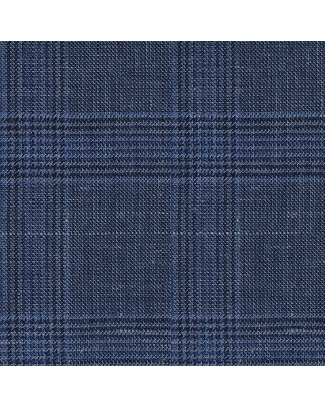 Blue 25082 - Wool Silk Linen Suit