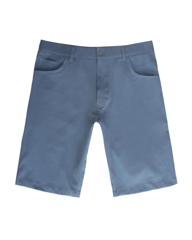กางเกงขาสั้นสีฟ้า Cotton-Spandex