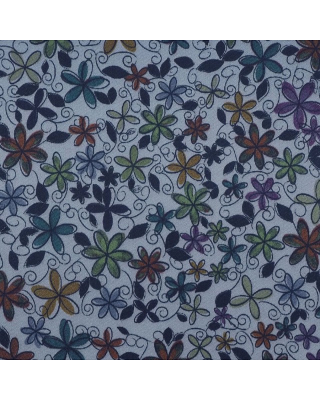 Blue PRT2349 - 100% cotton printed shirts