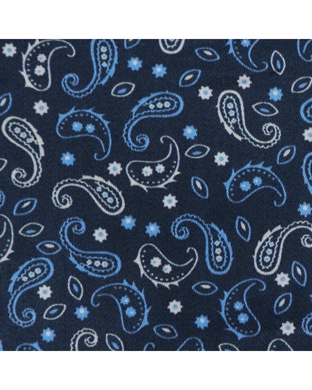 Blue PRT2366 - 100% cotton printed shirts