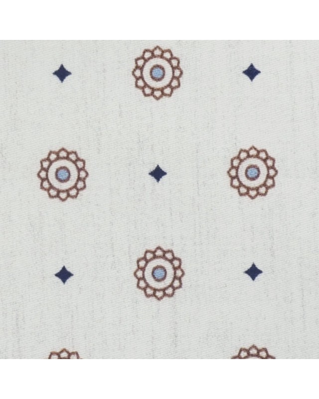 Cream PRT2374 - 100% cotton printed shirts