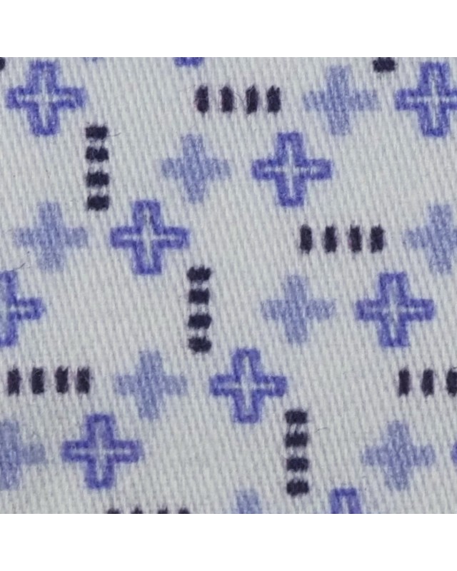 Blue PRT2395 - 100% cotton printed shirts