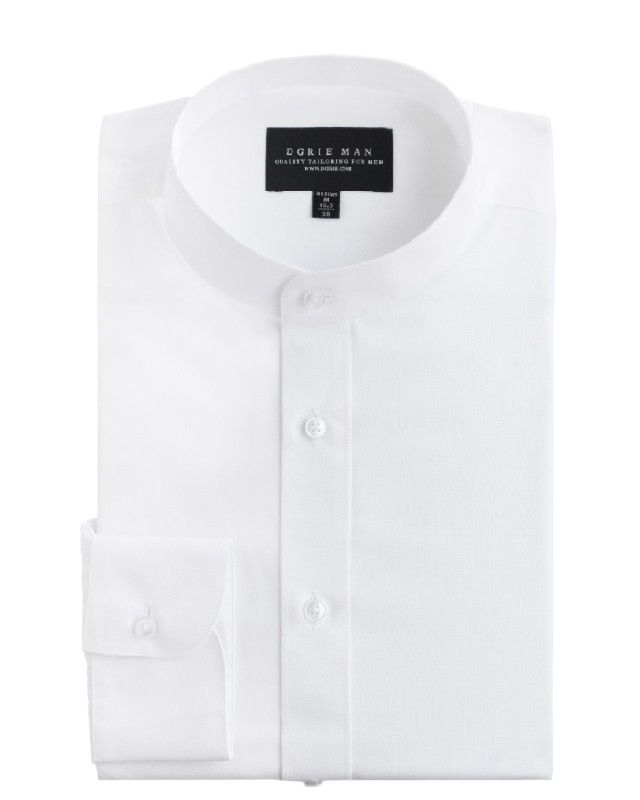 WHITE BAND COLLAR SHIRT