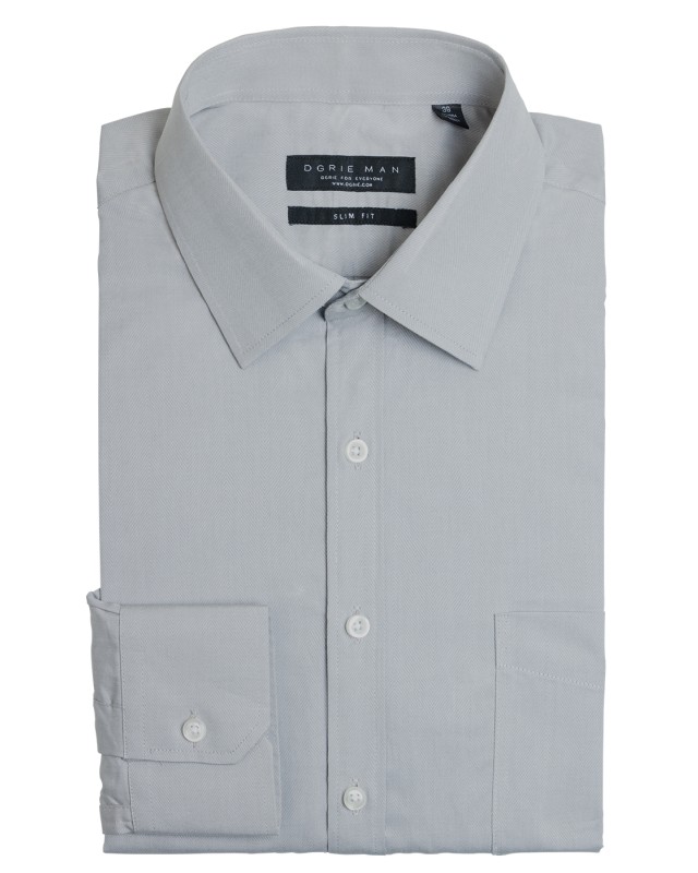 GRAY HERRINGBONE SHIRT