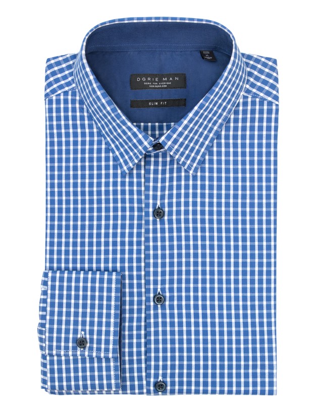 BLUE CHECKED 6IN SHIRT 