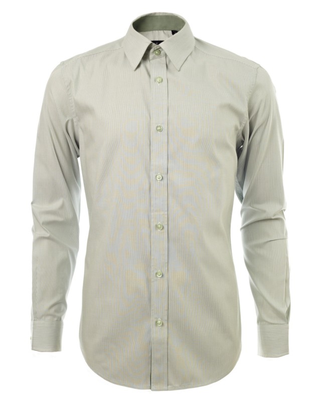 เสื้อเชิ้ตลายทางสีเขียว