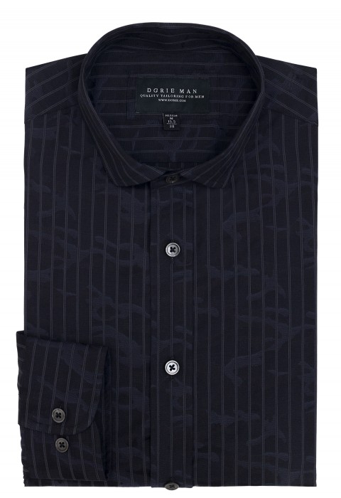 DARK BLUE STRIPE CAMO SHIRT