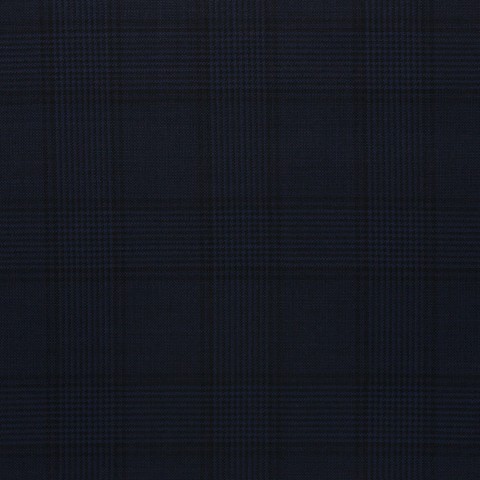 Navy Blue Glen Checked Pants